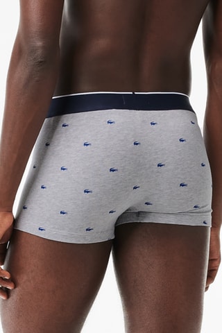 3 boxers - Gris chiné, bleu et blanc