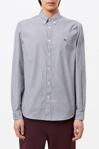 Chemise regular - Blanc et bleu marine