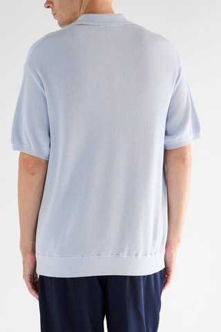 Polo relaxed en coton biologique - Ciel