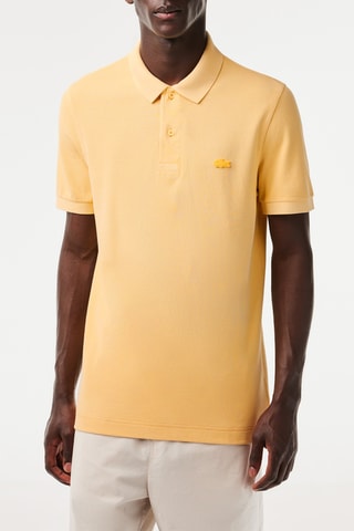 Polo regular en coton biologique - Jaune