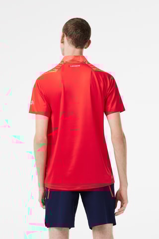 Polo regular Lacoste Tennis x Novak Djokovic - Saumon et rouge