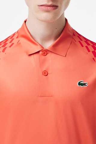Polo regular Lacoste Tennis x Novak Djokovic - Saumon et rouge