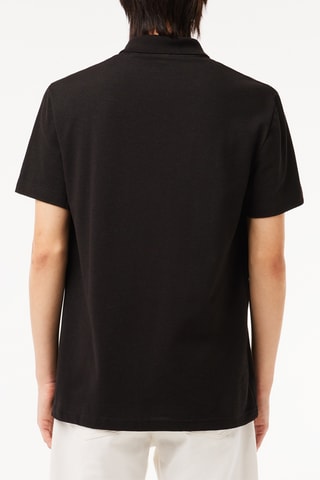 Polo regular en coton biologique - Noir