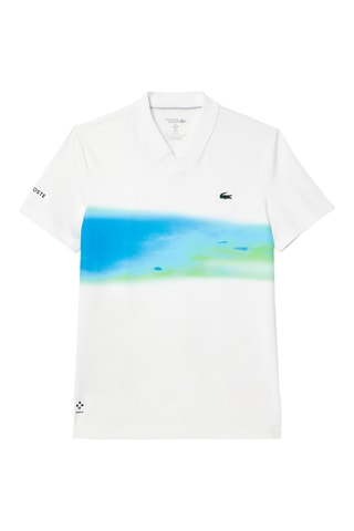 Polo slim Lacoste Tennis x Daniil Medvedev - Blanc