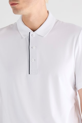 Polo regular - Blanc et bleu marine