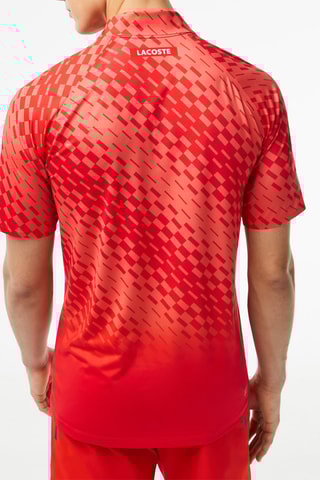 Polo regular Lacoste Tennis x Novak Djokovic - Rouge et blanc