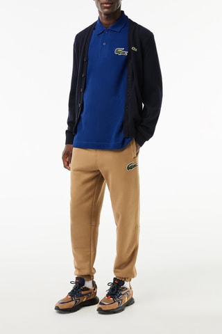 Polo loose en coton biologique - Bleu marine