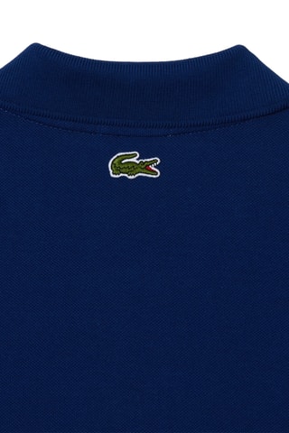 Polo loose en coton biologique - Bleu marine