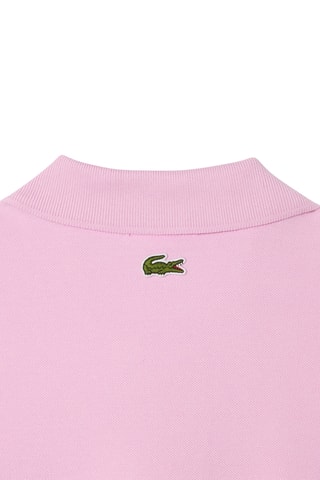 Polo loose en coton biologique - Rose et vert