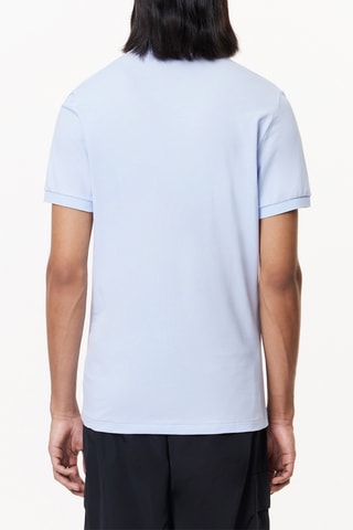 Polo slim en coton biologique - Bleu clair