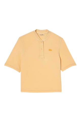 Polo relaxed en coton biologique - Jaune