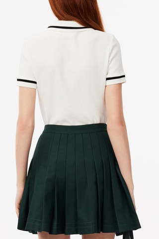 Polo slim - Blanc et vert clair