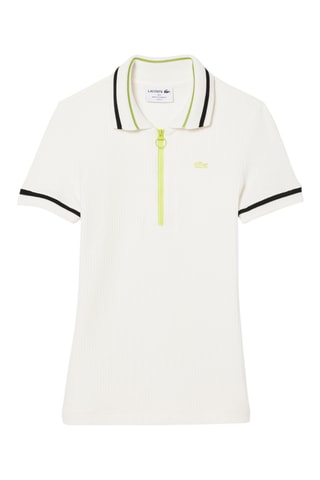 Polo slim - Blanc et vert clair