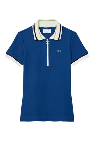 Polo slim - Indigo et blanc