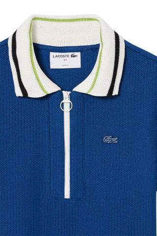 Polo slim - Indigo et blanc