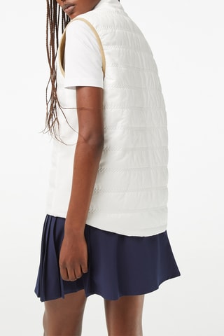 Doudoune réversible sans manches - Beige et écru