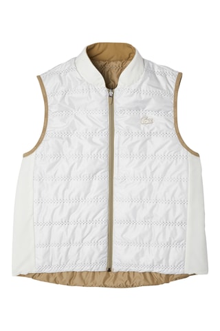 Doudoune réversible sans manches - Beige et écru