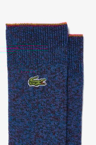 2 paires de chaussettes en coton biologique - Bleu marine chiné et orange chiné