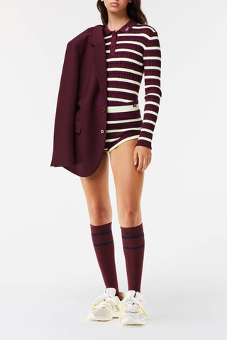 Culotte taille haute x EleVen by Venus Williams - Prune et blanc