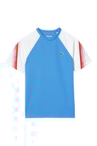 T-shirt regular ultra-dry Lacoste Tennis - Bleu et blanc