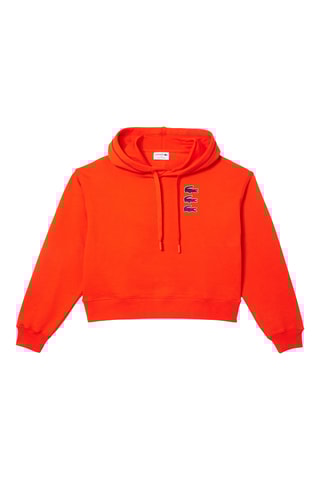 Sweat à capuche en coton biologique - Rouge