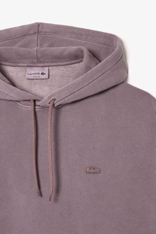 Sweat loose à capuche en coton biologique - Mauve