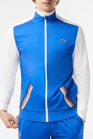 Sweat classic fit Lacoste Tennis - Bleu et blanc cassé