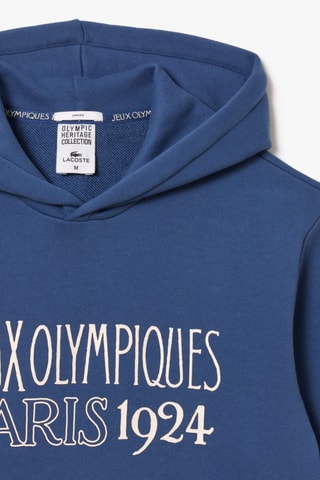 Sweat à capuche en coton biologique Jeux Olympique Paris 1924 - Bleu