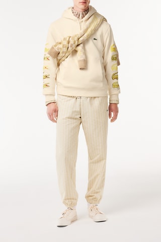 Sweat à capuche en coton biologique - Ecru