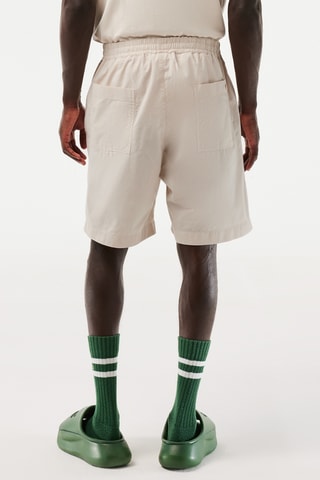 Short relaxed en coton biologique - Beige