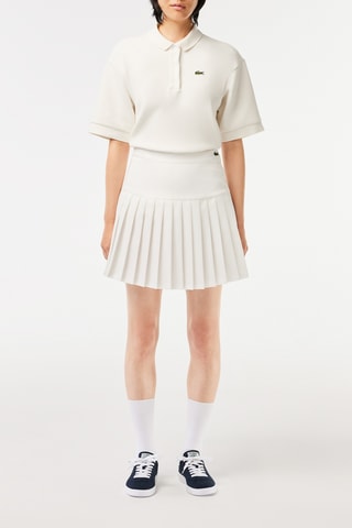 Jupe plissée taille haute - Blanc