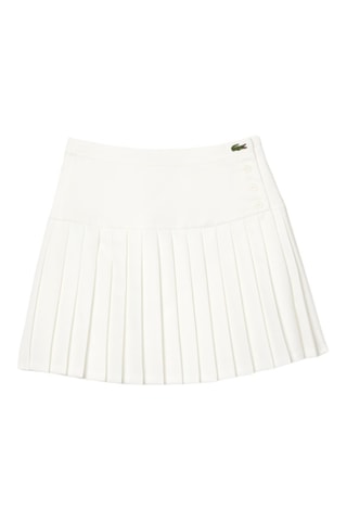 Jupe plissée taille haute - Blanc