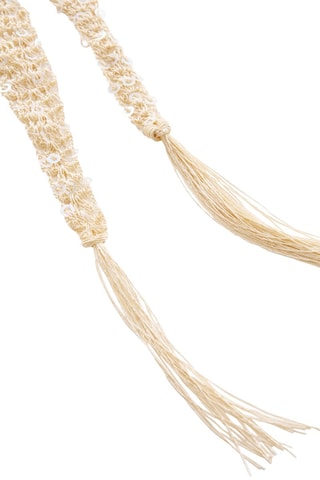 Foulard détail sequins - Ecru