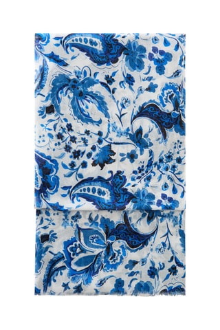 Foulard imprimé floral - Bleu