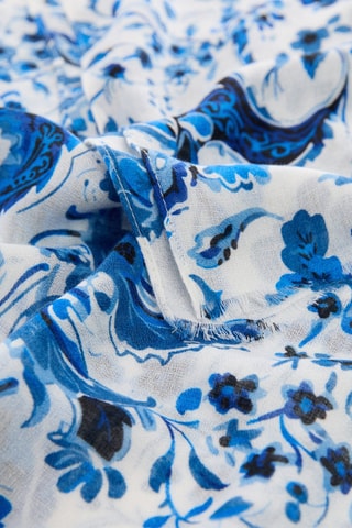 Foulard imprimé floral - Bleu