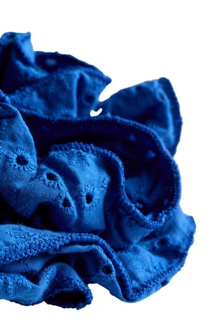 Maxi-chouchou brodé - Bleu