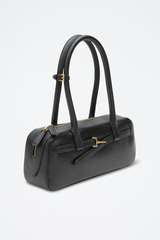 Sac bowling cuir boucle - Noir