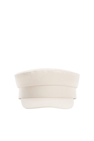 Casquette baker boy coton - Blanc