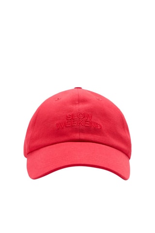 Casquette message brodé - Rouge