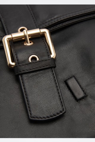 Sac cuir boucle - Noir