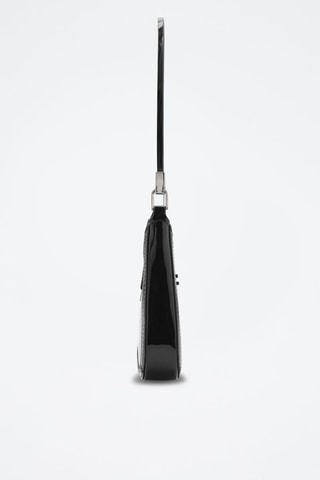 Sac porté épaule effet verni - Noir