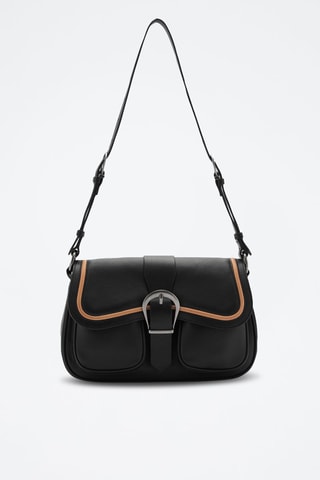 Sac cuir boucle - Noir