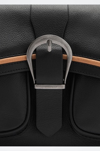 Sac cuir boucle - Noir