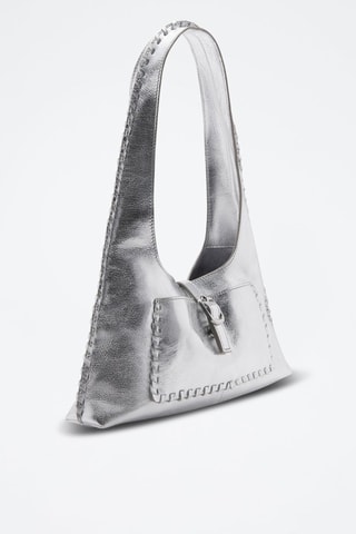 Sac cuir métallisé - Argenté