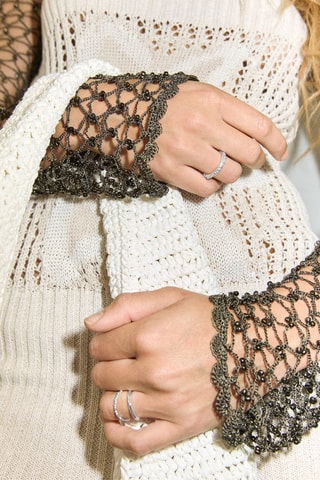 Lot bagues combinées - Argenté