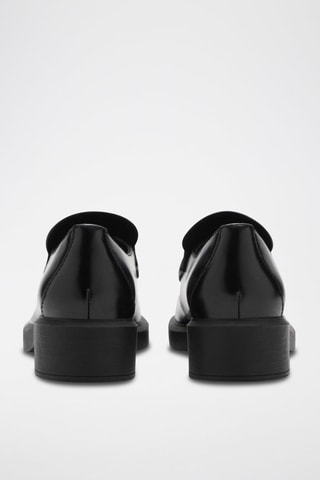 Mocassins cuir détail métallique - Noir