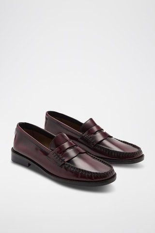 Mocassins cuir - Bordeaux