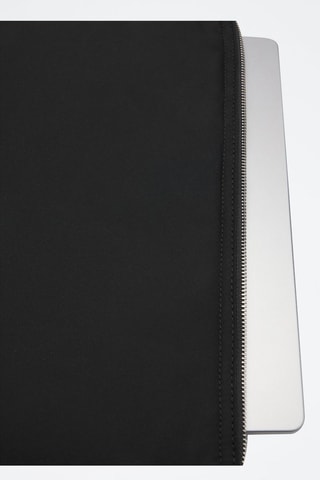 Housse ordinateur portable nylon logo - Noir