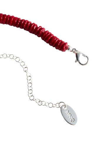 Collier coquillages pendentif - Rouge