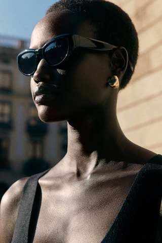 Lunettes de soleil monture plastique - Noir
